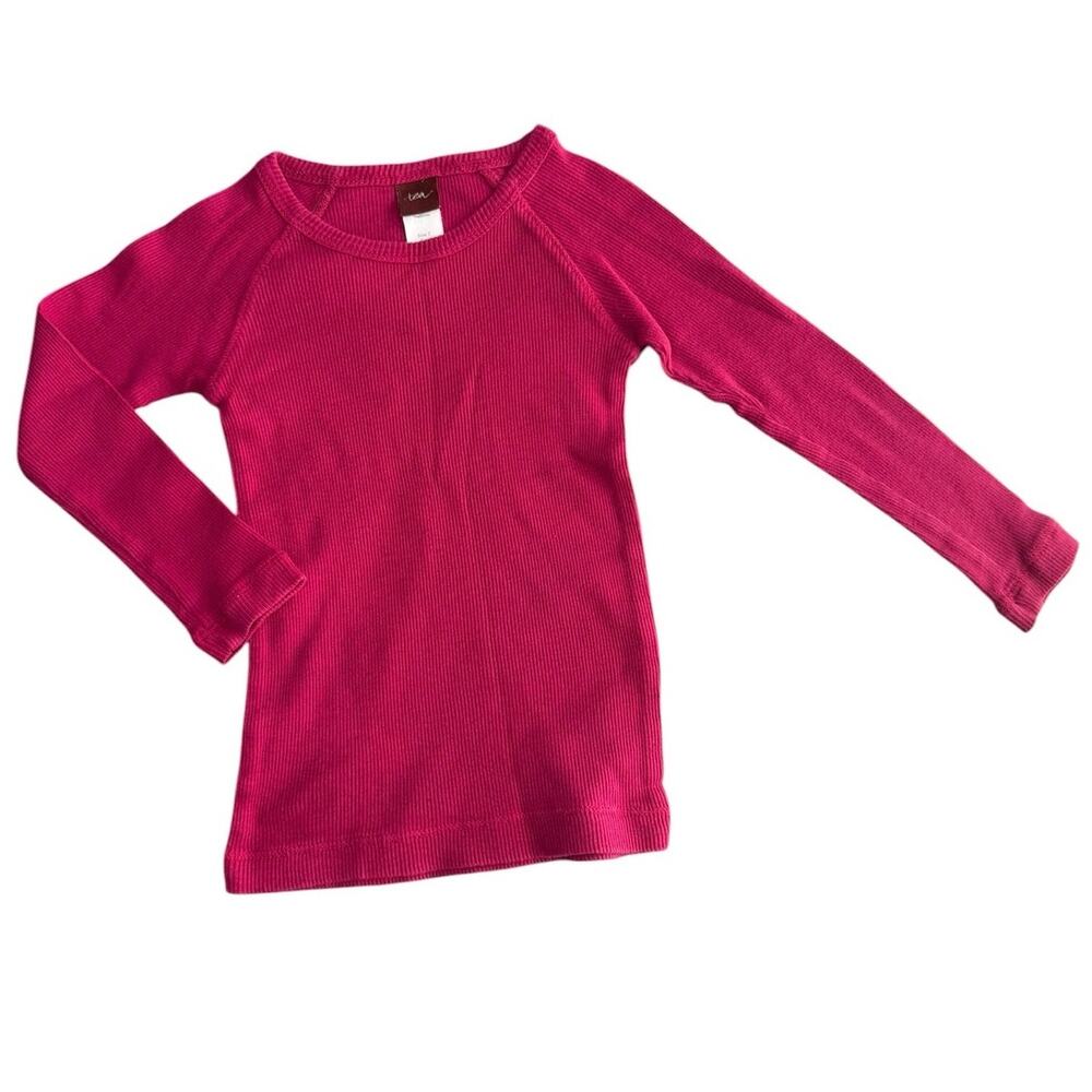 Tea Collection Girls Long Sleeve Shirt Red 2T